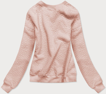 BLUZA W TŁOCZONE KWIATY RÓŻOWA (3112)
