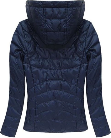 PIKOWANA KURTKA Z KAPTUREM GRANATOWA (1692B)