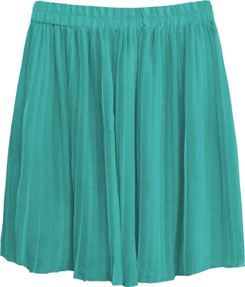 PLISOWANA SPÓDNICA MINI MORSKA (9227)