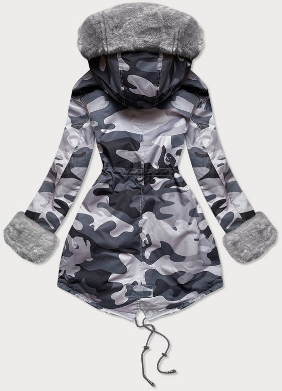 ZIMOWA PARKA DAMSKA MORO SZARA (B524-70070)