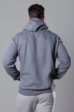 Rozpinana bluza męska z kapturem ciemnoszara (68B2008-5)