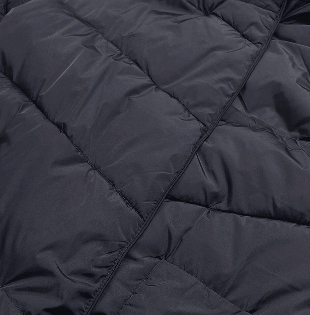 Długa zimowa kurtka damska granatowa (2m-033)