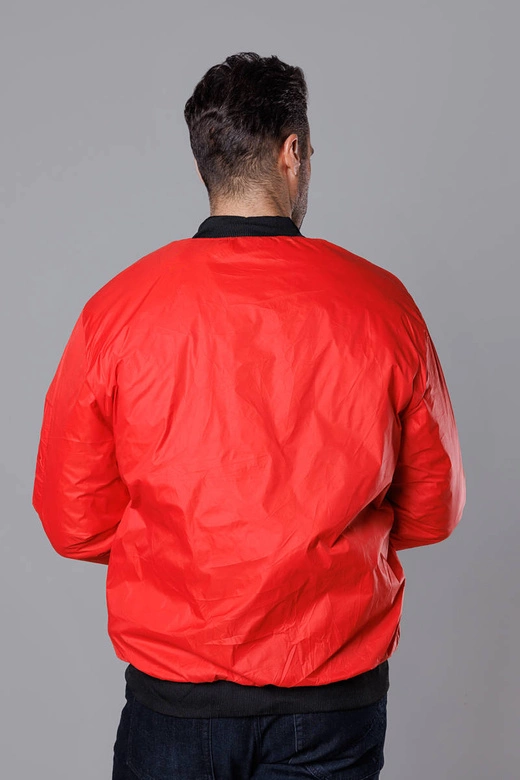 Męska kurtka bomberka z pikowaną podszewką czerwona (AK95-5)