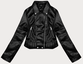 Ramoneska damska z ozdobnym pikowaniem J Style czarna (11Z8129)