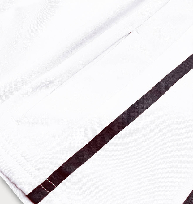 Bluza damska z niską stójką biała (hh020-45)