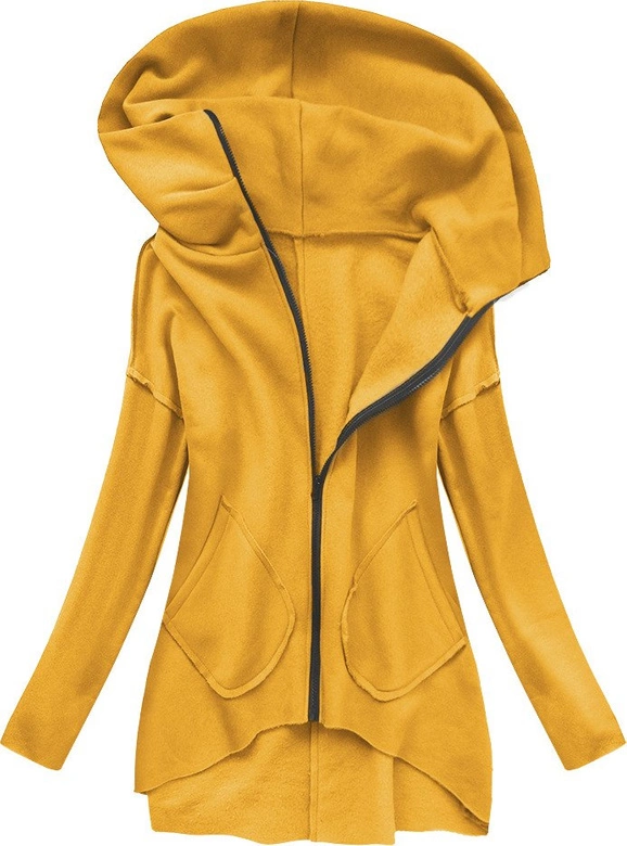 BLUZA Z KOŁNIERZEM ŻÓŁTA (532ART)