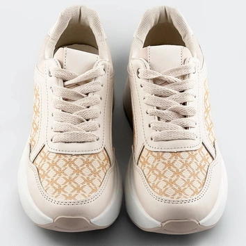 Sportowe buty damskie beżowe (sg-137)