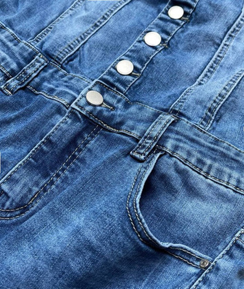 Króta sukienka jeans/denim niebieska (GD6665)