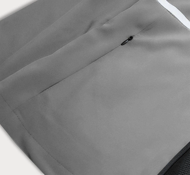 Cienka bluza na suwak ciemnoszara (20325)