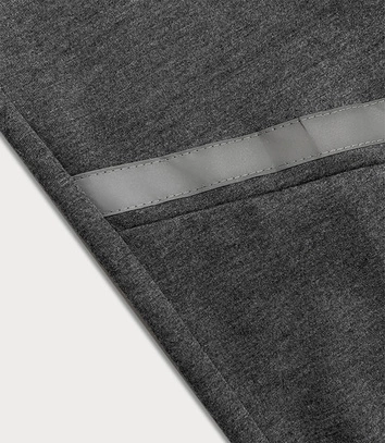 Spodnie dresowe męskie z elementami odblaskowymi szare (8K189-5)