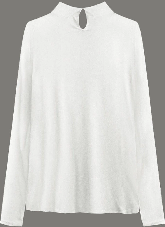 Elegancka bluzka z kołnierzykiem ecru (8522/1)