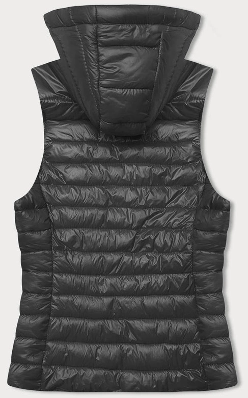 Pikowana kamizelka z kapturem grafitowa (16M9138-105)