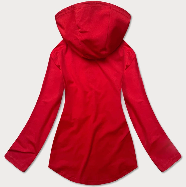 Bluza z asymetrycznym dołem czerwona (hd153-05)