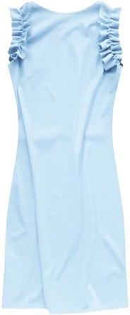 PROSTA SUKIENKA Z FALBANKAMI BŁĘKITNA (107ART)