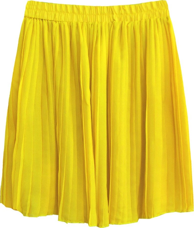 PLISOWANA SPÓDNICA MINI ŻÓŁTA (9227)