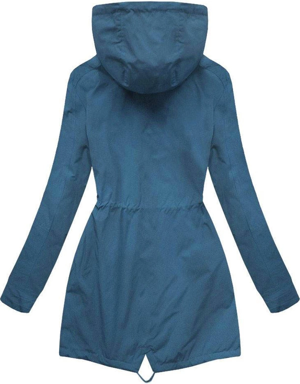 DWUSTRONNA PARKA Z KAPTUREM NIEBIESKO-GRANATOWA (W302)