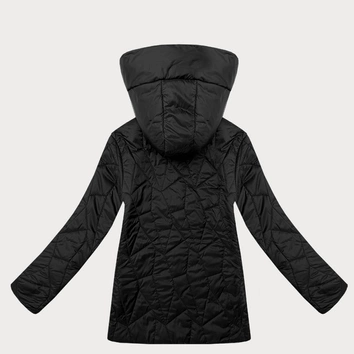 Damska kurtka z odpinanym kapturem plus size J Style czarna (16M9268-392)