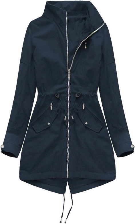 DWUSTRONNA PARKA Z KAPTUREM GRANATOWA (W0231BIG)