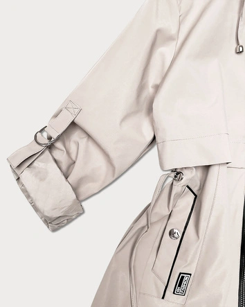 Prosta kurtka damska na podszewce Goodlookin jasny beżowy (KK60409-5#)