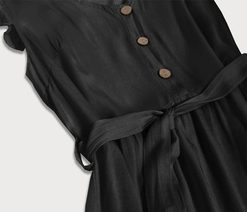 SUKIENKA MIDI Z GUZIKAMI CZARNA (395ART)