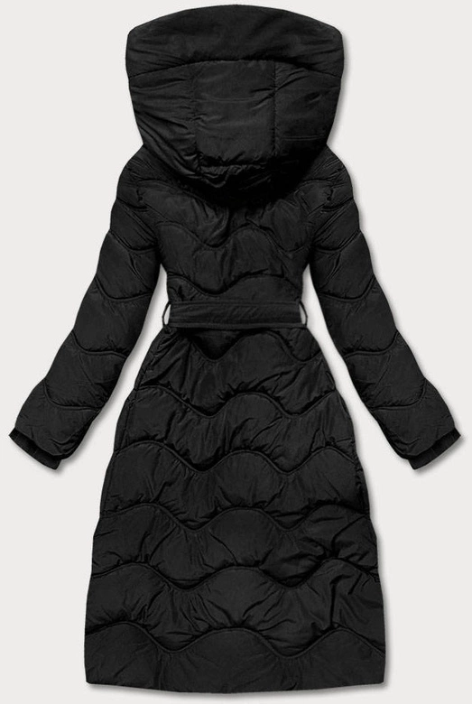 Rozkloszowana kurtka damska czarna (ag2-j81)