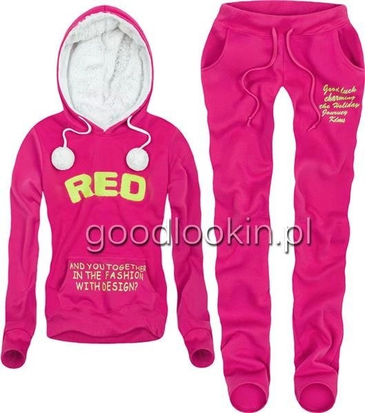 DRES KOMPLETNY HOT RED ON SUN FUKSJA (3415)