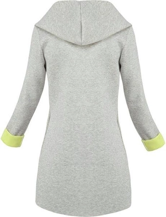 NARZUTKA BLUZA SWEETISSIMA SZARO-LIMONKOWA (8103-6)