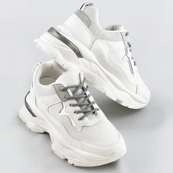 Sznurowane buty sportowe damskie białe (lu-3)