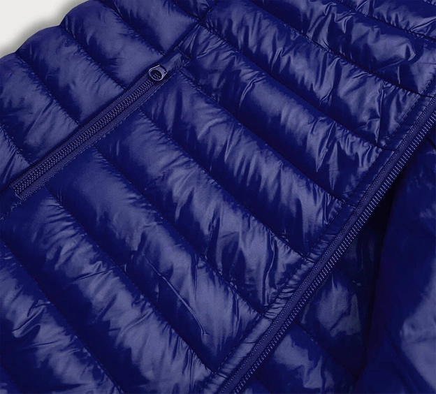 Krótka kamizelka pikowana damska granatowa (5m702-215)