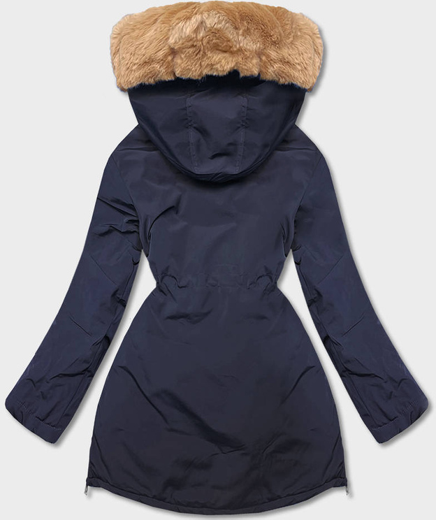 Damska parka zimowa granatowa (CAN-588)