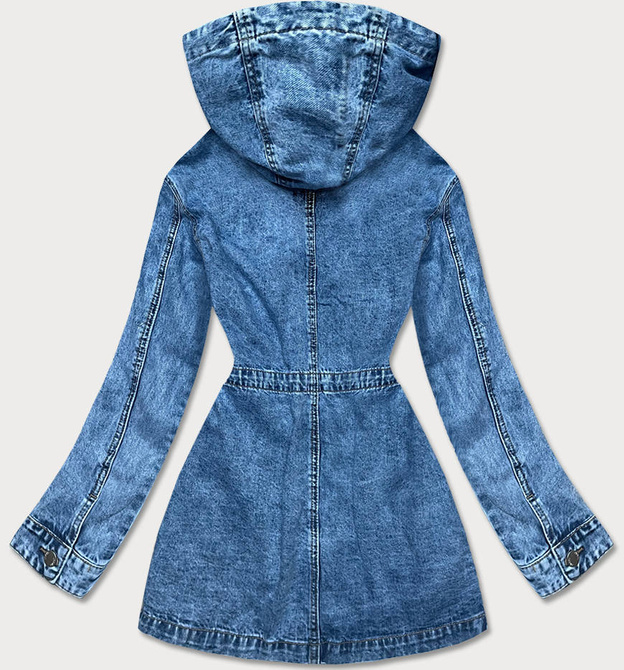 LUŹNA JEANSOWA DAMSKA KURTKA DENIM NIEBIESKA (POP5996-K)