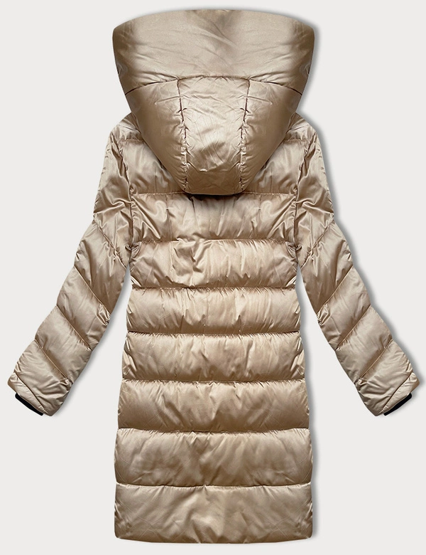 Zimowa pikowana kurtka damska S'west beżowa (B8273-12)