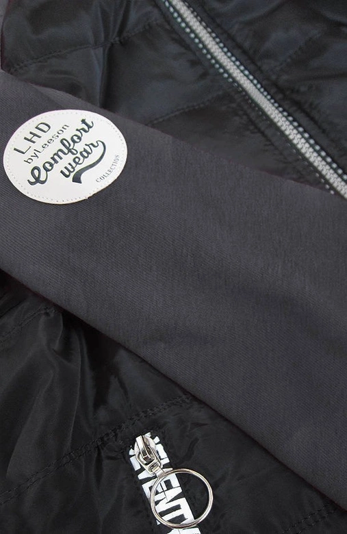 KOMPLET DRESOWY DAMSKI CZARNO-GRAFITOWY (AMG683A)