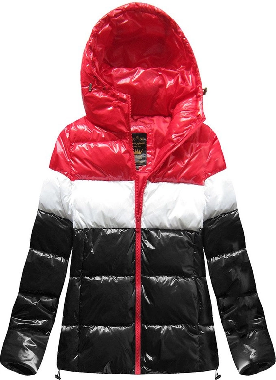 KRÓTKA LAKIEROWANA KURTKA DAMSKA CZARNA (7691)