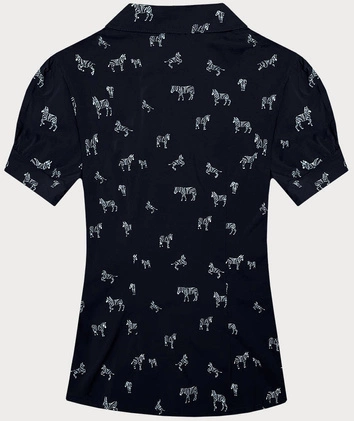 Bluzka z kołnierzykiem zebry granatowa (AWY2011D)