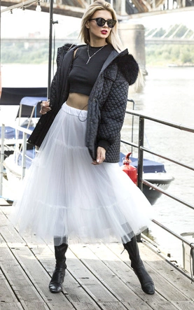 Przejściowa kurtka damska oversize czarna (ag6-27)