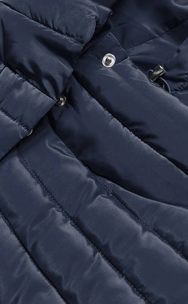 Kurtka damska z dzianinowymi ściągaczami granatowa (P22-6637-99)