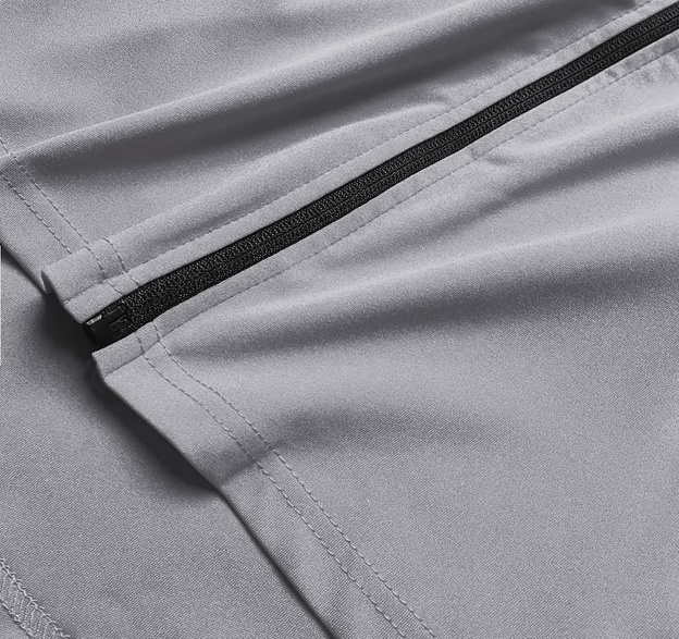 Bluza z asymetrycznym dołem szara (hd153-03)