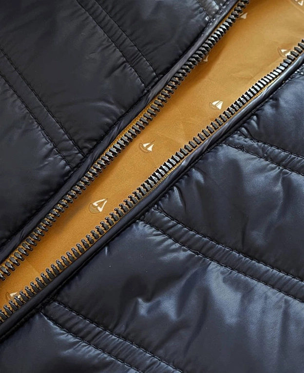 PIKOWANA DWUSTRONNA KURTKA DAMSKA GRANAT/MUSZTARDA (RQW6308)