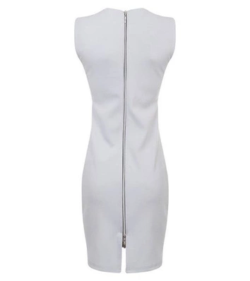 SZARA SUKIENKA Z ZAMKIEM NA PLECACH (GOOD19)