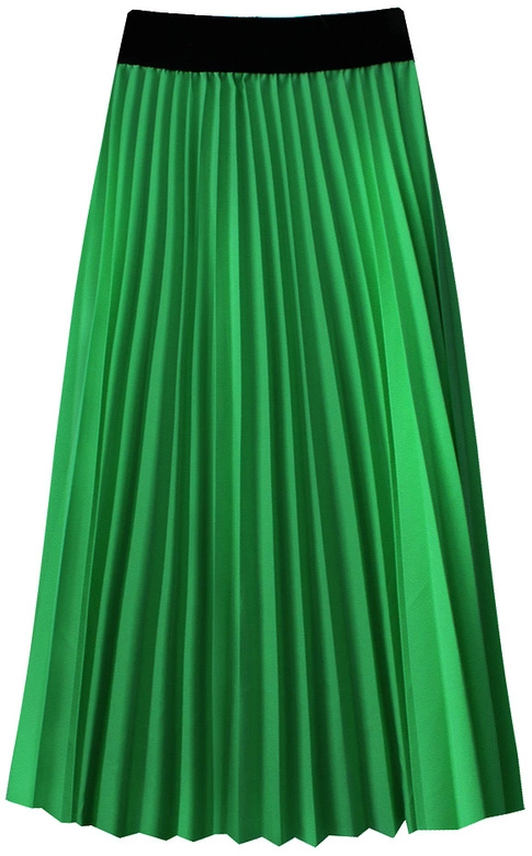 PLISOWANA SPÓDNICA MIDI ZIELONA 2 (201ART)