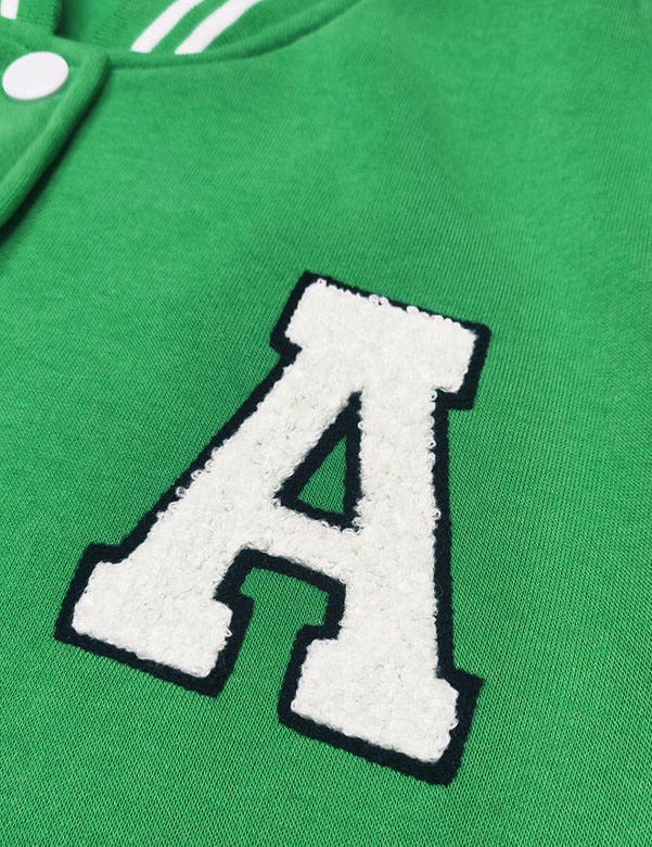 Damska bluza typu college zielona (AMG-57)