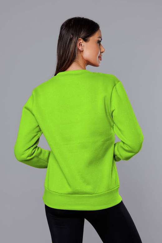 Bluza dresowa damska ze ściągaczami jasny zielony (w01-31)