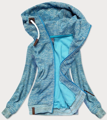 BLUZA DRESOWA DAMSKA MELANŻ TURKUS (58331)