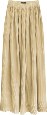 PLISOWANA SPÓDNICA MAXI JASNOBEŻOWA (9237/1)