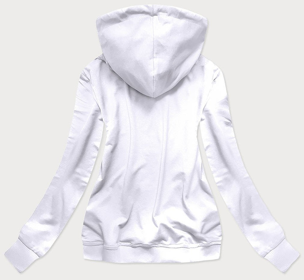 Damska bluza sportowa z nadrukiem biała (n7283)