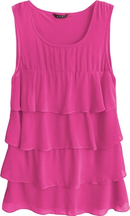 BLUZKA Z FALBANAMI AMARANTOWA (9256)