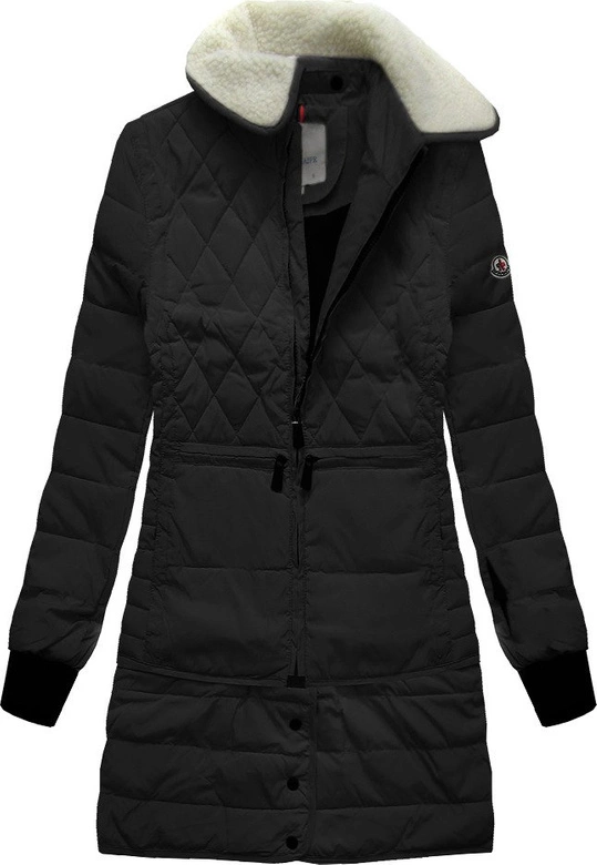 KURTKA Z KOŁNIERZEM CZARNA (4420)