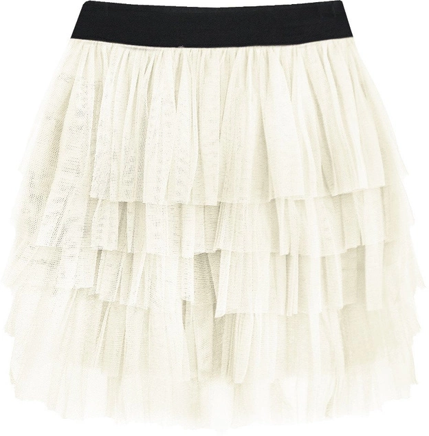 SPÓDNICA Z FALBANAMI ECRU (2231)