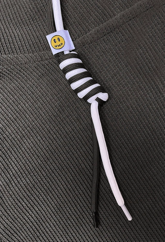 Komplet damski bluza + spodnie typu cargo grafitowy (AMG-322A)